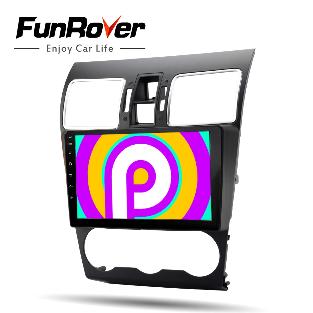 Funrover " 2.5D+ ips Android 9,0 2 din Автомобильный Радио DVD Мультимедиа стерео плеер для Subaru Forester XV WRX 2012- gps навигация