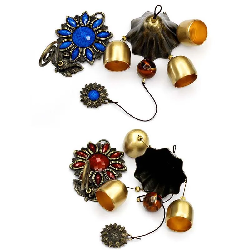 Подвесной металлический колокольчик 3 цветов декоративный дверной звонок для