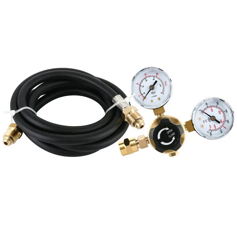 

Argon CO2 Regulators Gauges Gas Welding Regulator CGA580 compatible with Miller Lincoln Mig Tig Weld (With Hose)