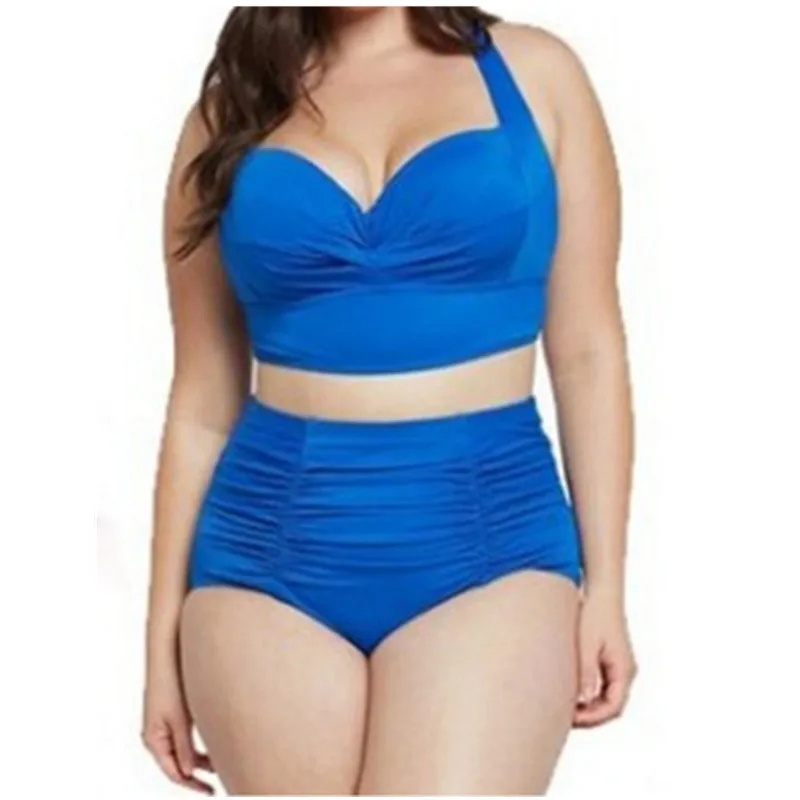 

2021 New Summer Women's Bikinis Swimwear Female Sexy Plus Large Size Swimsuits Busty Lady's Spa Clothes Beachwear Bathing Suits