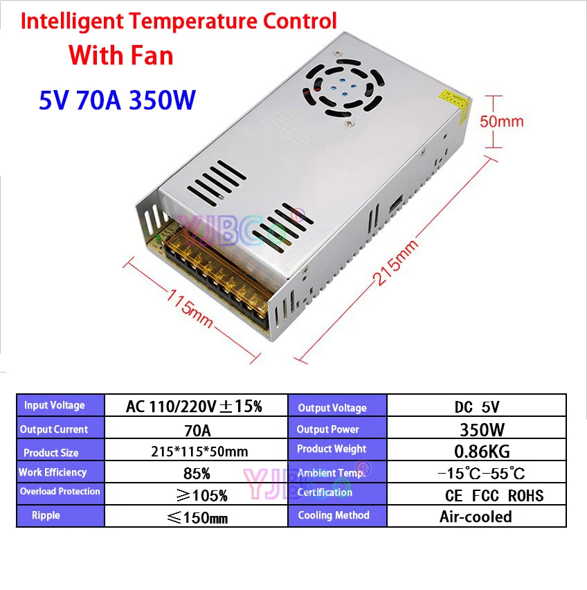 

LED Strip Power Transformers AC100-240V to DC5V 3A 4A 5A 6A 8A 10A 12A 15A 20A 30A 40A 60A 70A LED Lamp Power Supply Adapter