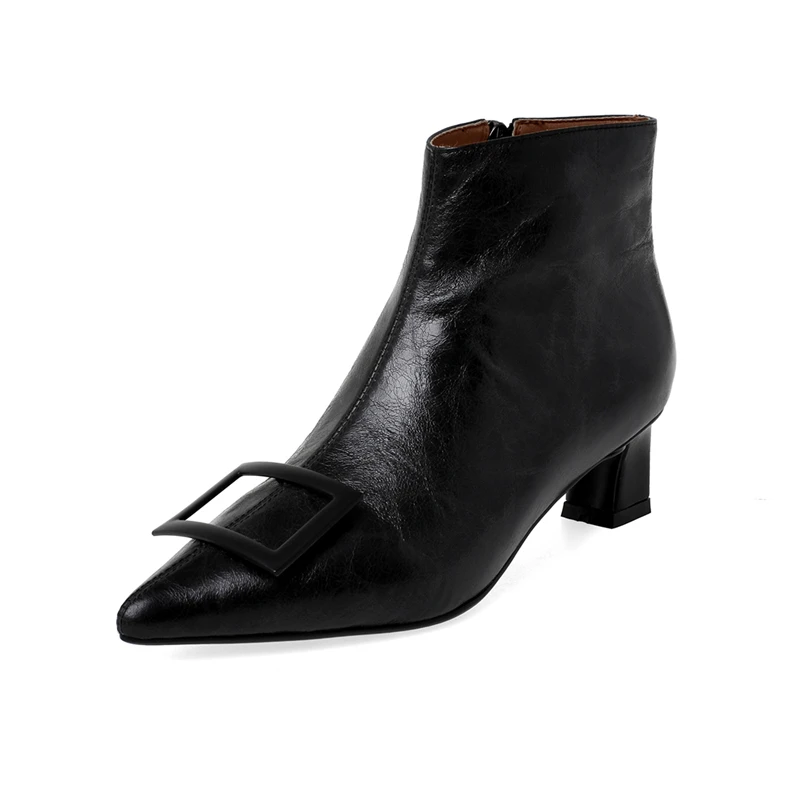 Женские винтажные ботильоны из конской шкуры ботинки натуральной кожи на