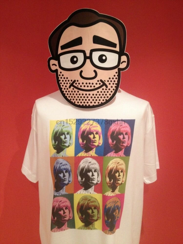 Белая футболка с принтом пыльный Спрингфилд (60 х Поп музыка)|Мужские футболки| |