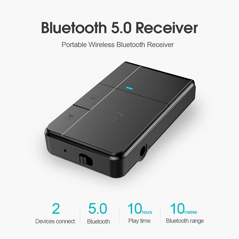 Фото Bluetooth приемник 5 0 беспроводной передатчик 3 мм разъем громкой - купить
