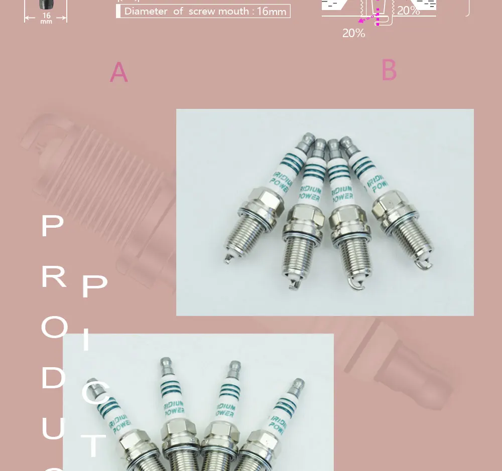 4x IK20 5304 автомобильные лампы в форме свечи Iridium Power зажигания для Toyota Гоночный