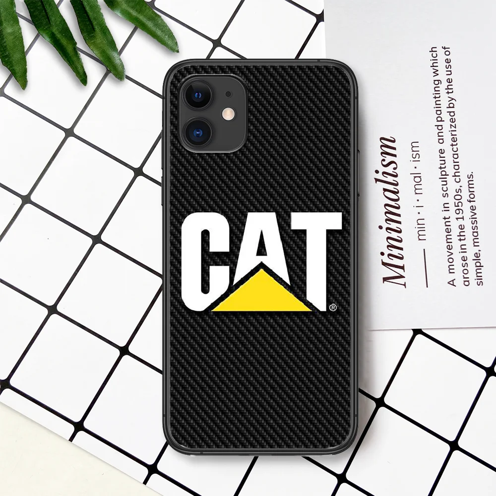 

Caterpillar CAT Phone Case For IPhone 4 4s 5 5S SE 5C 6 6S 7 8 Plus X XS XR 11 12 Mini Pro Max 2020 black Coque Soft Funda