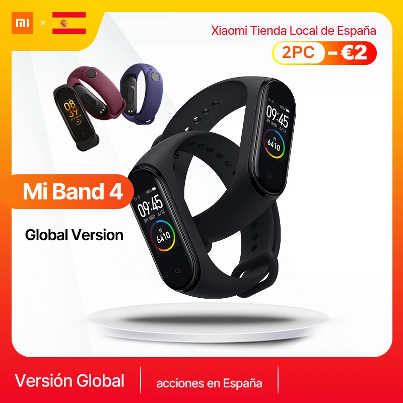 Умный Браслет Xiaomi Mi Band 4 водонепроницаемый фитнес трекер с AMOLED экраном