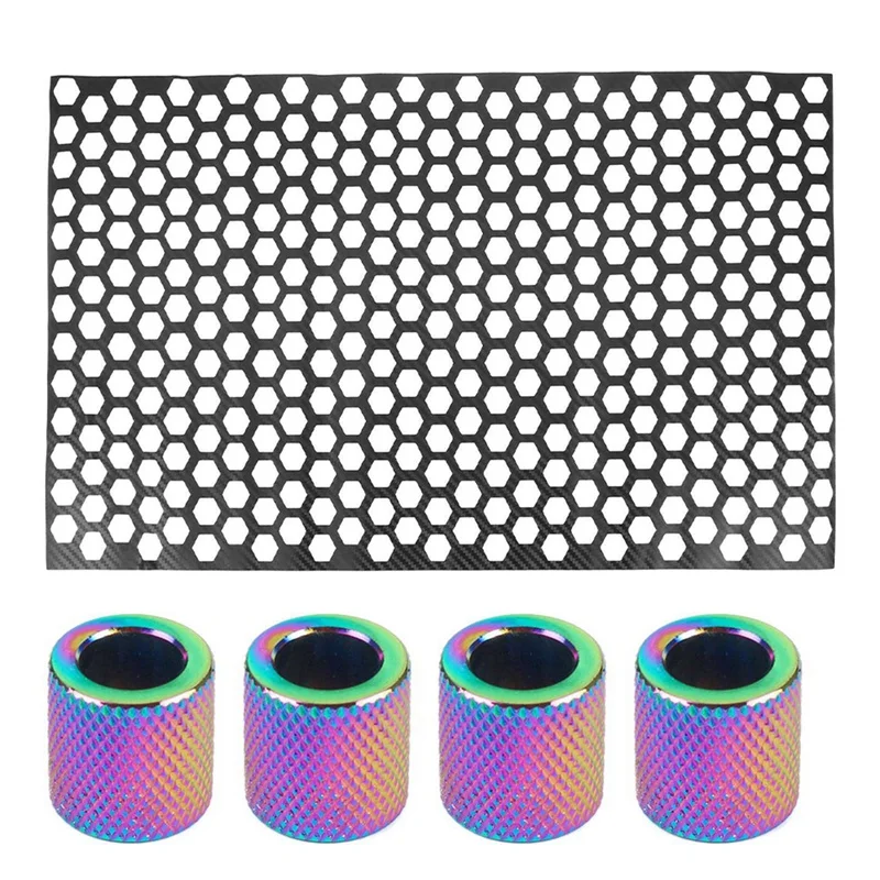 

4PCS Colorful Car Headrest Head Rest Collars Rings Decor Headrest Collar Charms & 1x Car Rear Tail Light Lamp Stickers