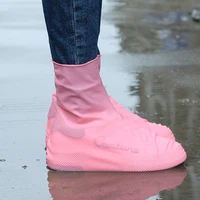 fashion waterproof shoe covers rain boots women outdoor non slip silicone shoe covers man reusable rubber boots cover slip proof