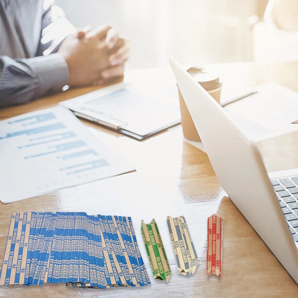 500 упаковок в ассортименте плоские полосатые обмотки для монет 100 каждого пенни