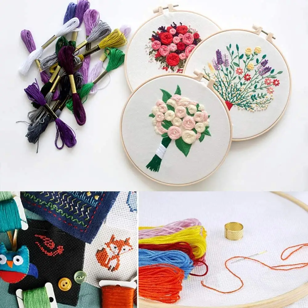 Nonvor 162 шт. Стартовый Набор для вышивки 100 цветов нитки крестом начинающих | Дом и
