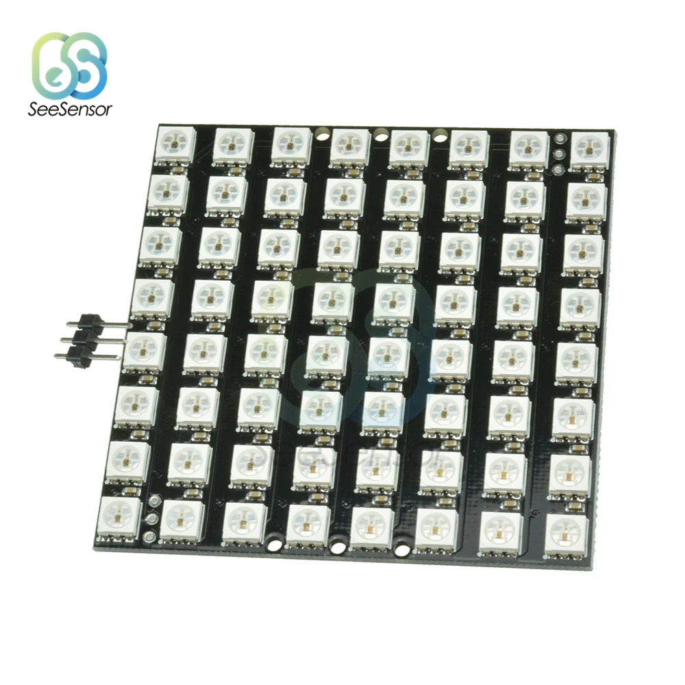 WS2812 LED 5050 RGB 8X5/8x8 светодиодная матрица 40 бит 64 полноцветная Светодиодная панель
