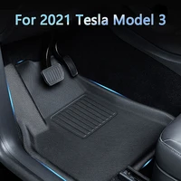fully surrounded special foot pad for 2021 tesla model 3 waterproof non slip trunk floor mat tpe xpe modified accessories