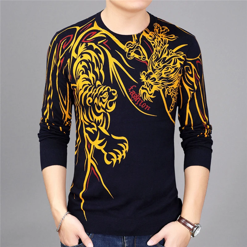 Мужской свитер Chompas новинка весны 2020 модный мужской с принтом пуловер