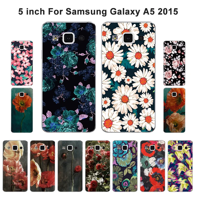 Мягкий чехол из ТПУ для Samsung Galaxy A5 2015 A500 красивый окрашенный силиконовый 5 0 дюйма