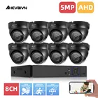 Комплект камер видеонаблюдения Ultra HD, AHD, H.265, 8 каналов, 1080P, 5 Мп, DVR, 5 МП, 8*5,0 Мп, дневное и ночное видение, с жестким диском 2 ТБ МП