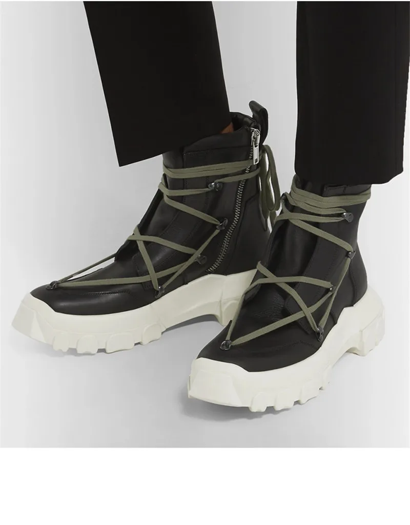 Botas hombre; коллекция года; Мужские ботинки в байкерском стиле; Модные Ботинки martin на платформе; мужская повседневная обувь с высоким берцем; 9#20/15D50