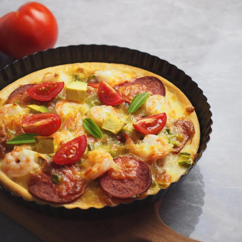 Антипригарная форма для пирога пиццы тарелка Quiche Flan Тарт пирожное формы круглые