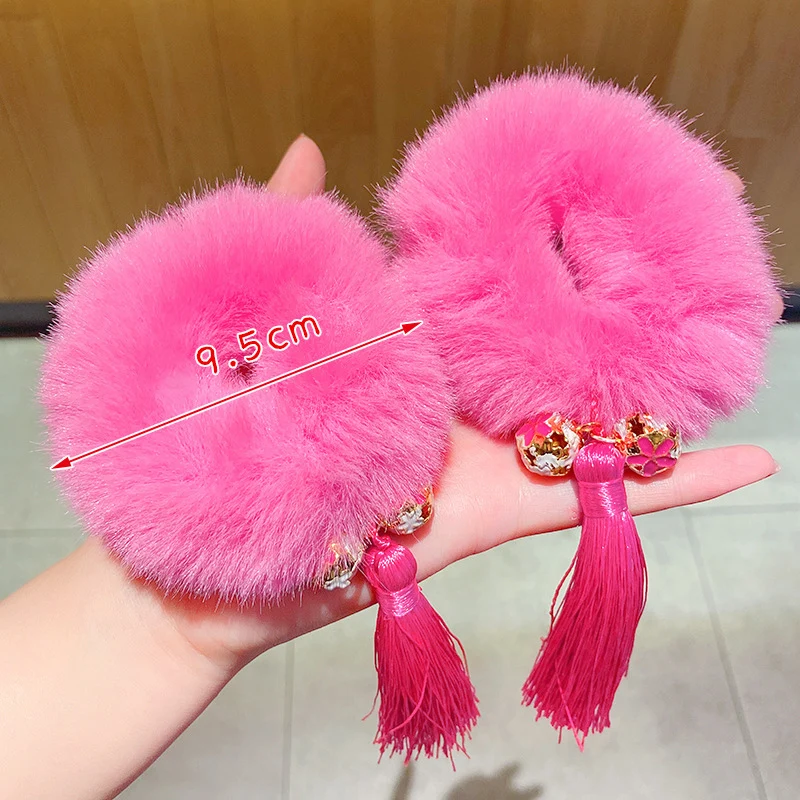 

LYF_Children's Ancient Hairpin Stuffed With Fur Festival -onytail Rope