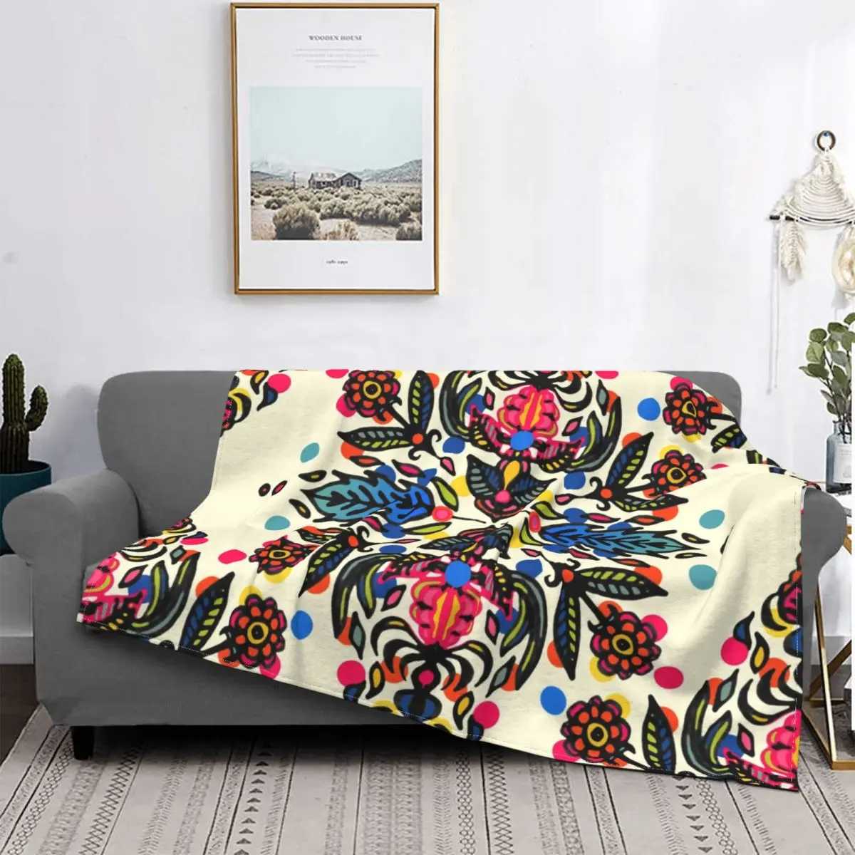 

Manta Folk brillante Bohemia Hippie geométrica de felpa gruesa, mantas de franela suave para cama, colcha de terciopelo