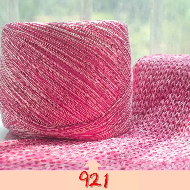 250 г 100% цветные Хлопковые вязаные крючком шапки пряжа для ручной вязки плотно