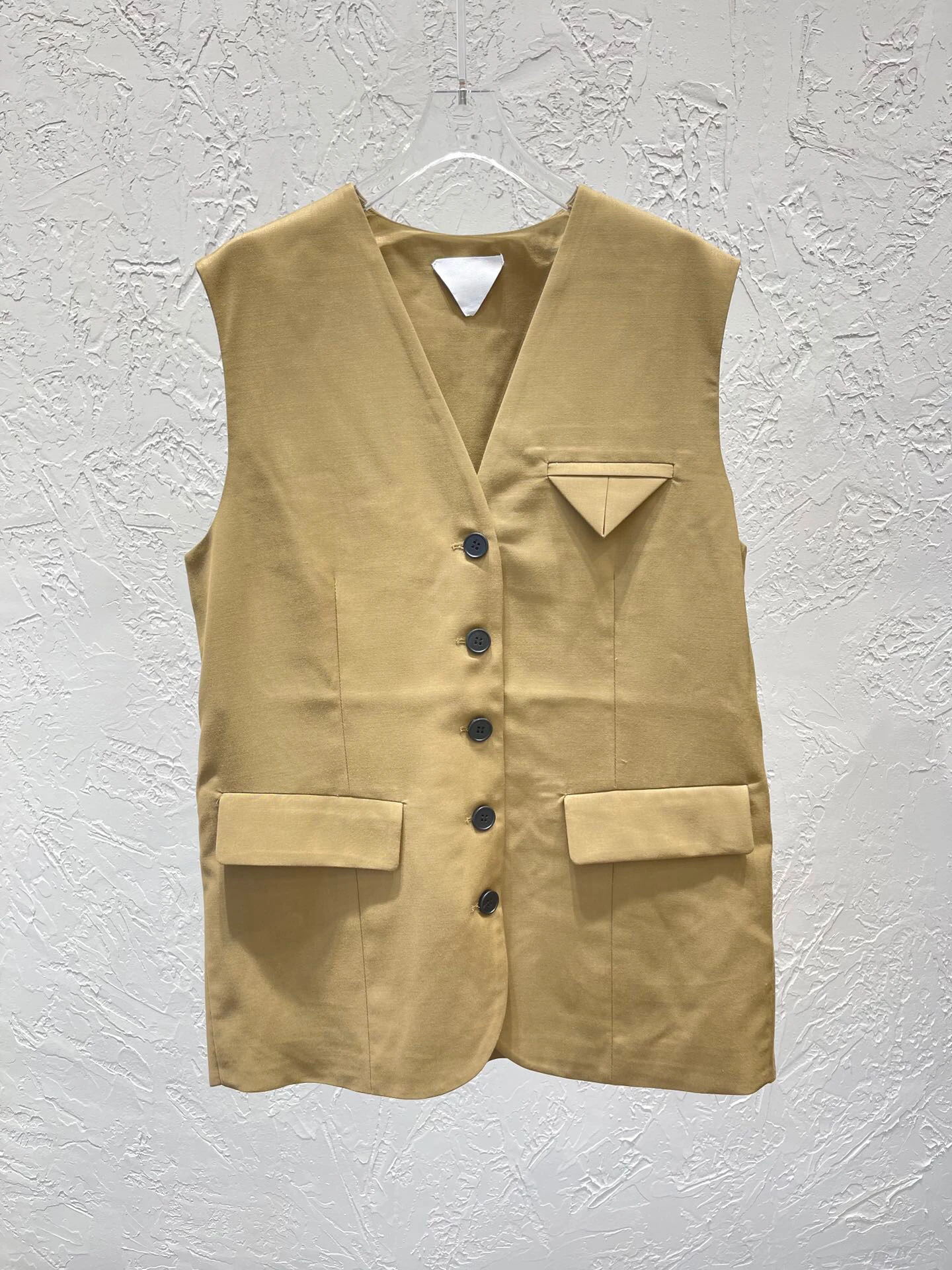 2021 Luxurious Minimal Street Style Design 100% Cotton Sleeveless Blazer