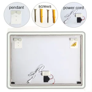 

LED-600 800 32 x 24 Bathroom Mirror, Backlit Mirror with Led Lights Lighted Makeup Vanity Wall-Mounted Horizontally, Rectangul