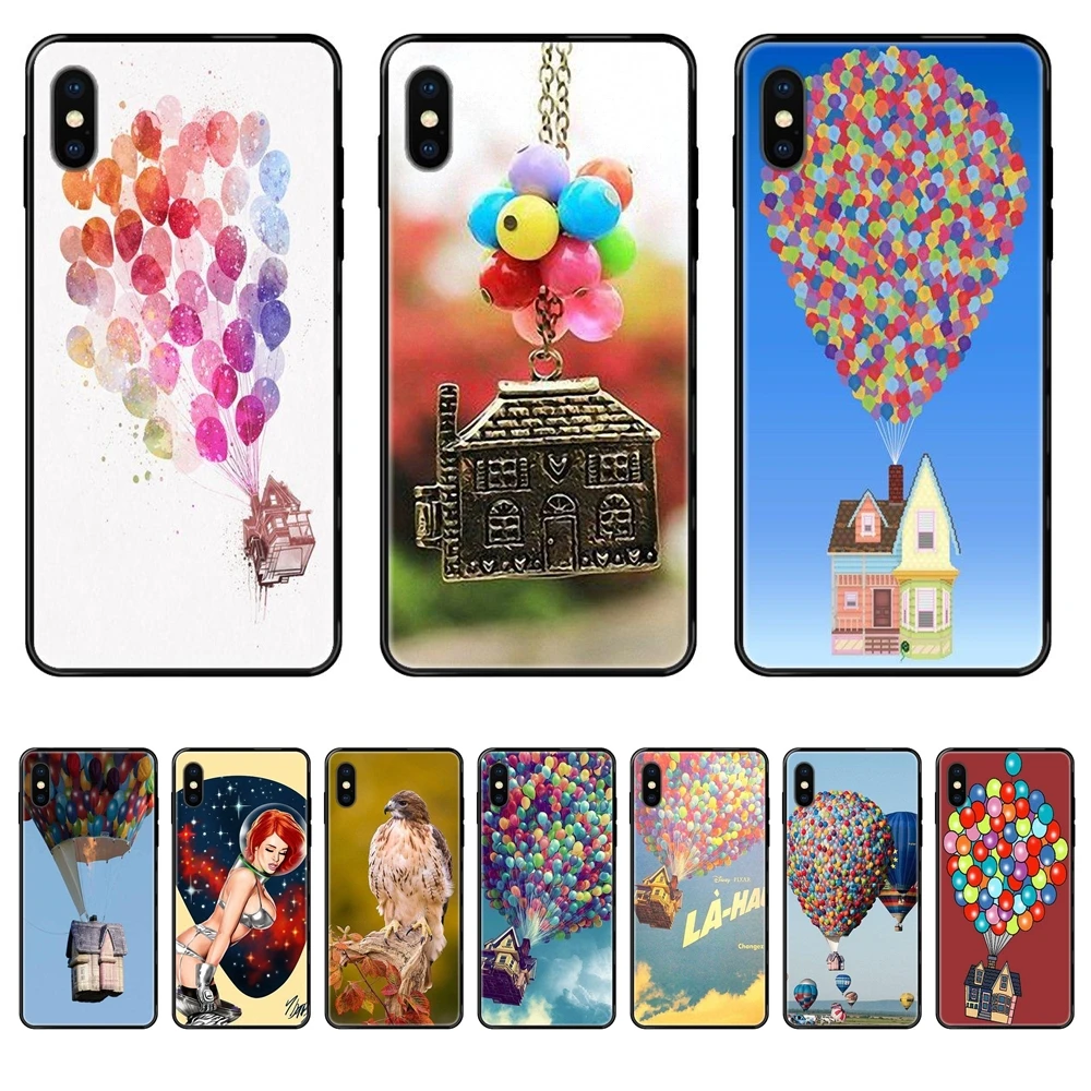 Для Huawei P8 P9 P10 P20 P30 P40 P Smart Lite Plus Pro 2017 2019 новых Летающий дом со шнуровкой черный