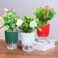 soilless rapid water absorbing flower pot cultivation pot resin self absorbent plant pot with stand for garden home lb88