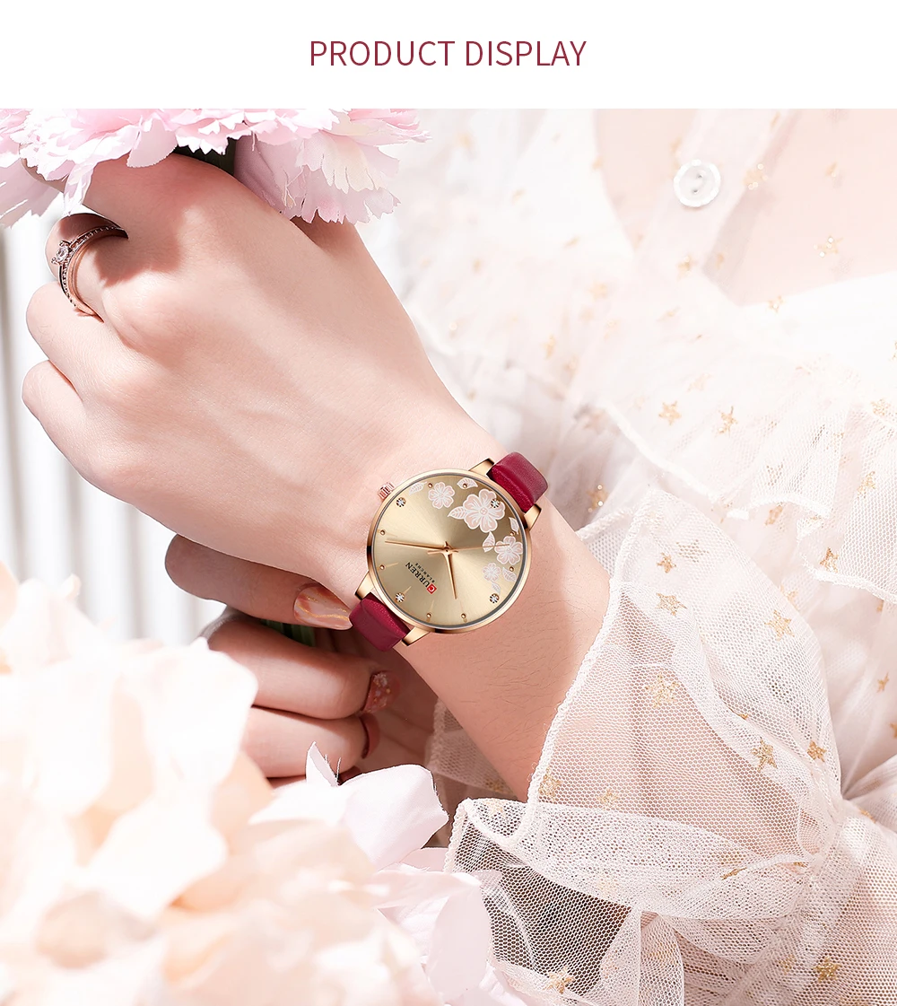 

CURREN Women Watches Top Brand Luxury 2020 Fashion Ladies Wristwatches Leather Strap Female Quartz Watch Clock Relogio Feminino