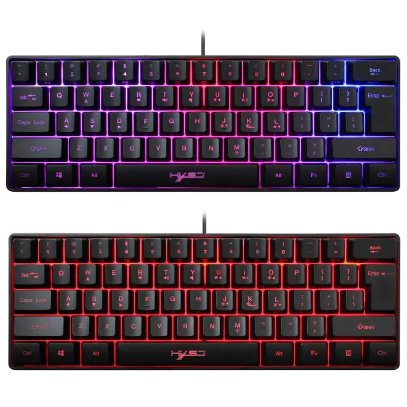 

V700 USB Backlight 61 Keys Gaming RGB Keyboard for Gamers keyboard with Multiple Shortcut Key Combinations for PUBG Mar18