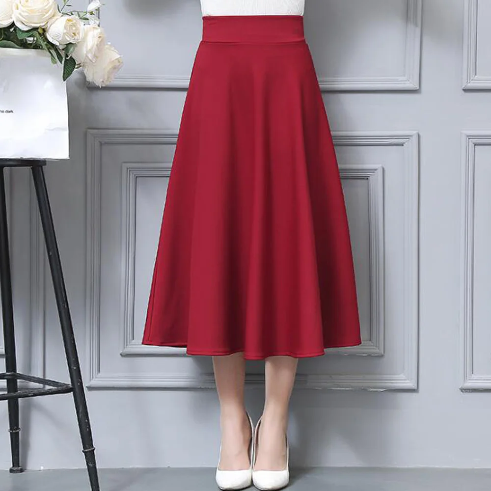 Юбка женская плиссированная трапециевидная с завышенной талией Офисная Длинная