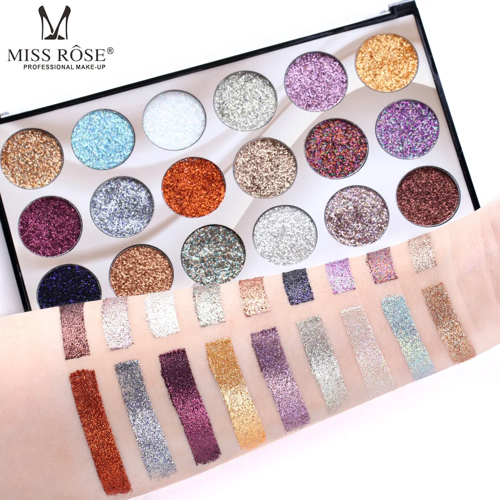 

18 color sequins glitter net red eyeshadow stage eye makeup glitter powder high-gloss pearlescent eyeshadow palette cosmetic