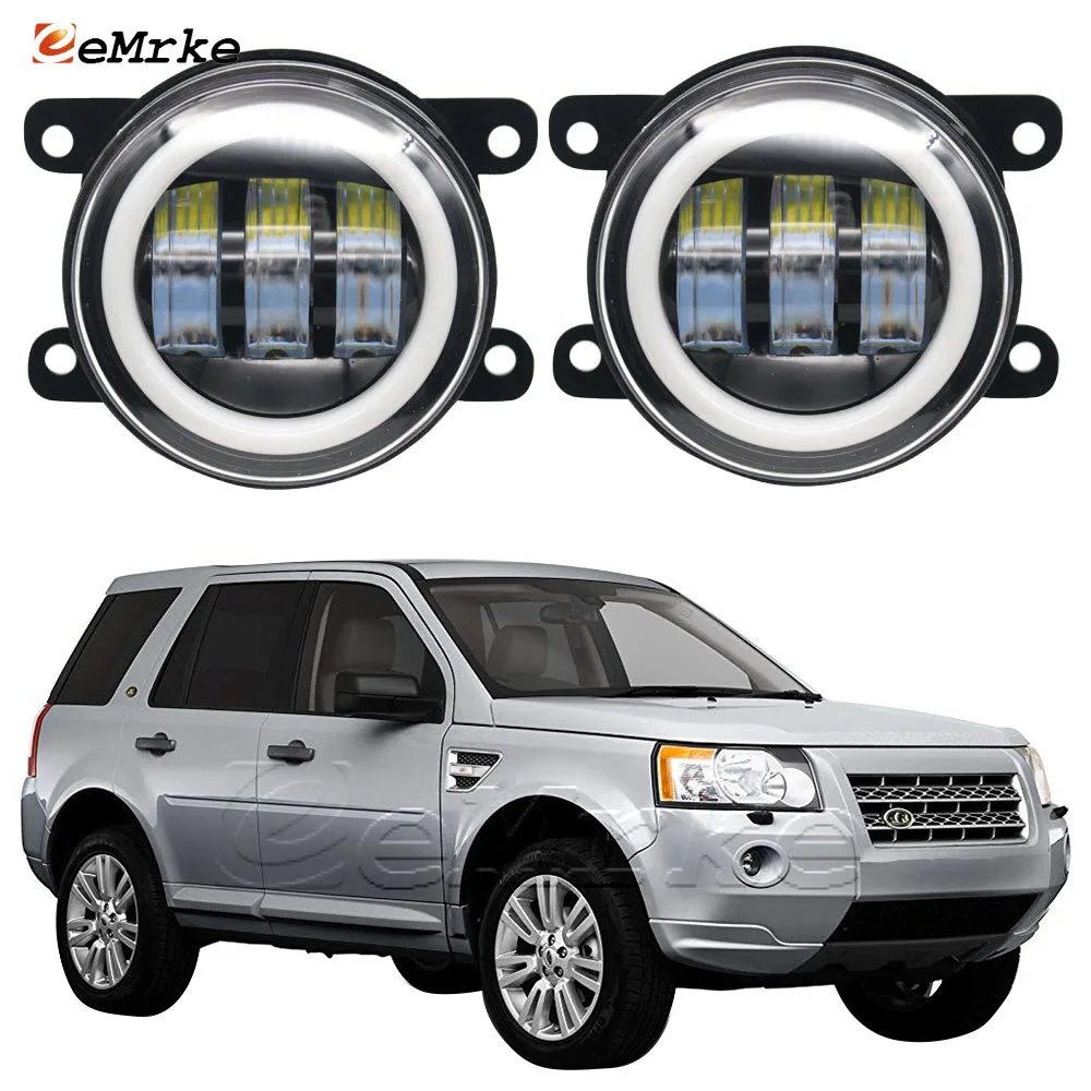 Светодиодные фары ангельские глазки для Land Rover Freelander 2 / LR2 L359 2006-2015