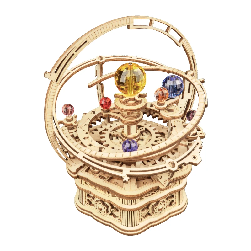 

Деревянная 3D головоломка, сборная модель, строительные комплекты, 84 шт., «сделай сам», музыкальная шкатулка Звездная ночь, игрушки для взрос...