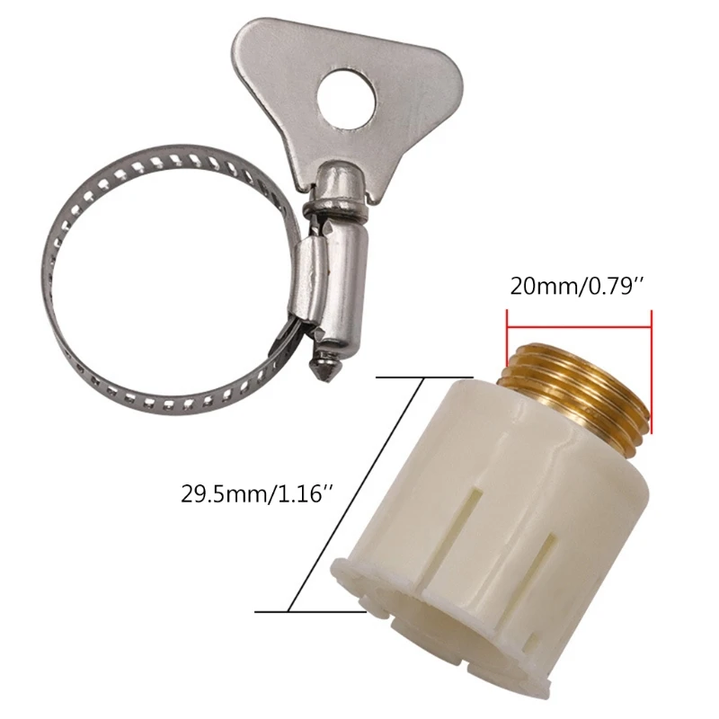 

3-in-1 Faucet Connector Pipe Fitting Barb Tail Male Connector Aluminum Alloy Copper Plated Joint Coupler Adapter Home Facilities