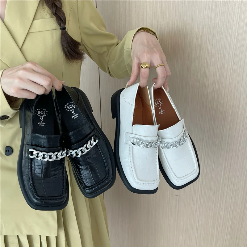 

Spring Platform Leather Shoes Women Flats Casual Oxford Loafers Thick Bottom Ladies Wedge Lolita Shoes Mary Jane Women Moccasins