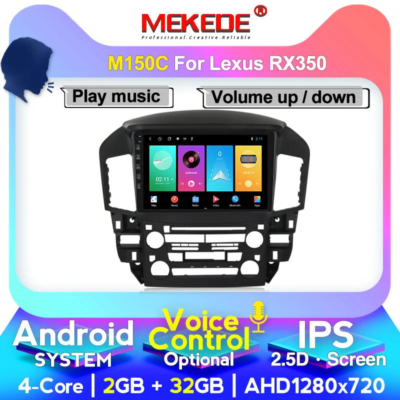 Автомобильный мультимедийный плеер MEKEDE 9 &quot android gps dvd-плеер для lexus rx300 Авторадио