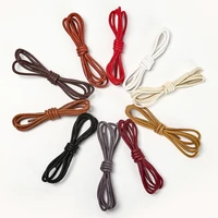 50 pairslot leather round shoelaces cotton waxed shoelaces boot laces waterproof shoelace for shoes strings