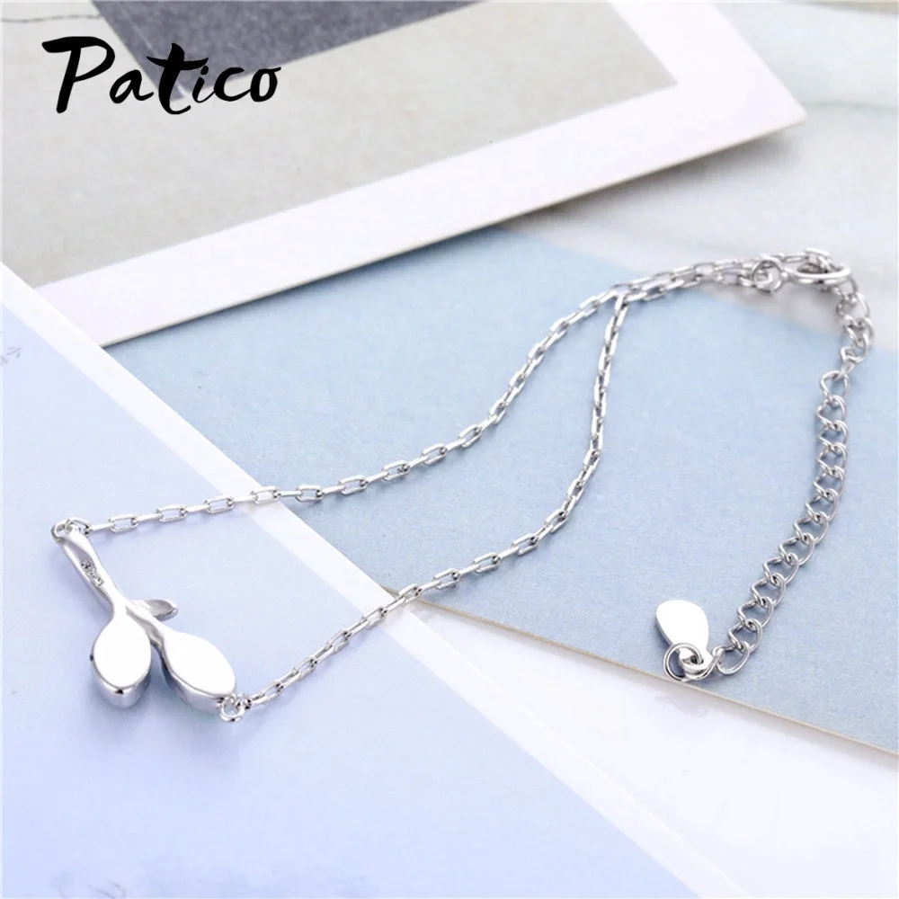 Модные Простые браслеты из стерлингового серебра 925 пробы для женщин