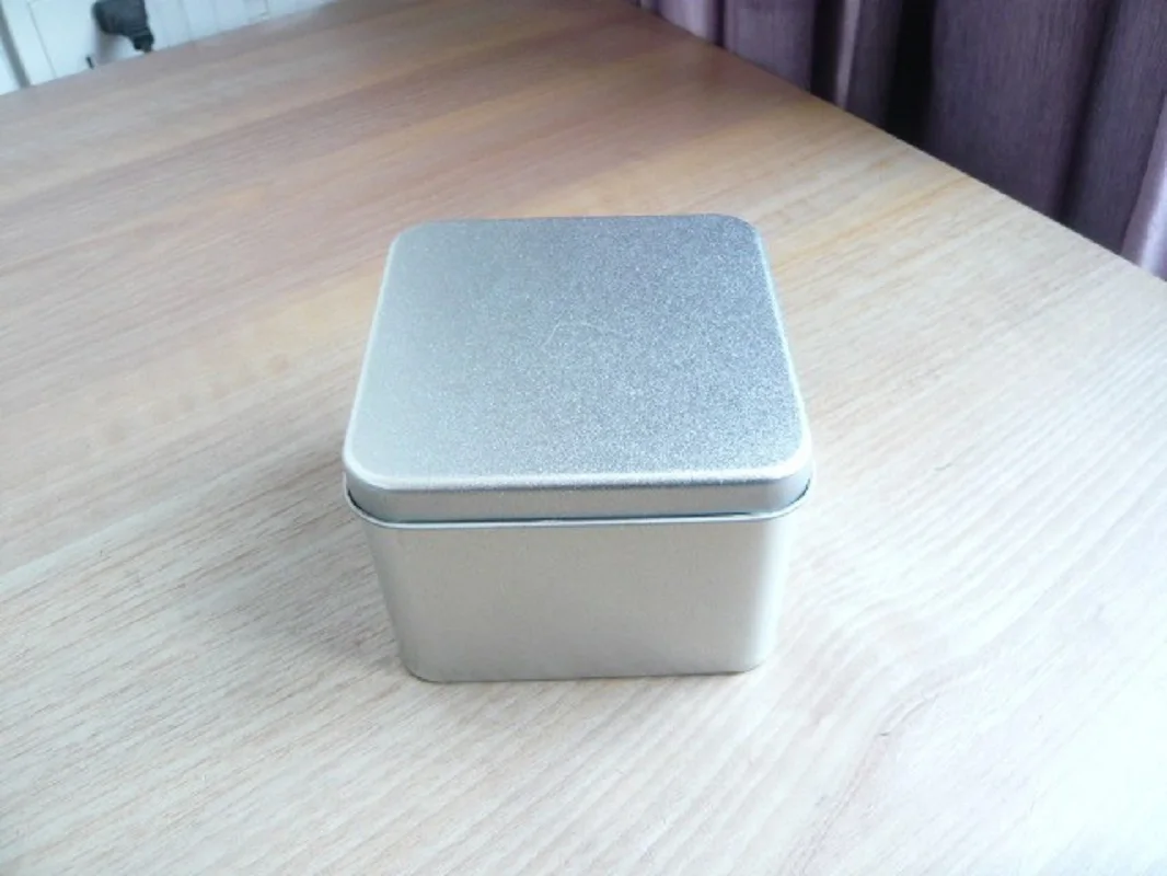 Квадратный металлический контейнер коробка для хранения косметики чая кофе