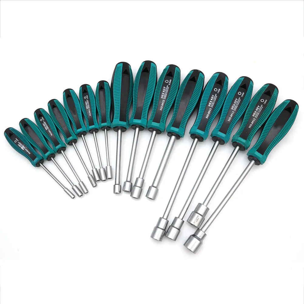 

Metal Socket Driver Wrench Screwdriver Hex Nut Key Nutdriver Hand Tools 3mm-14mm VC