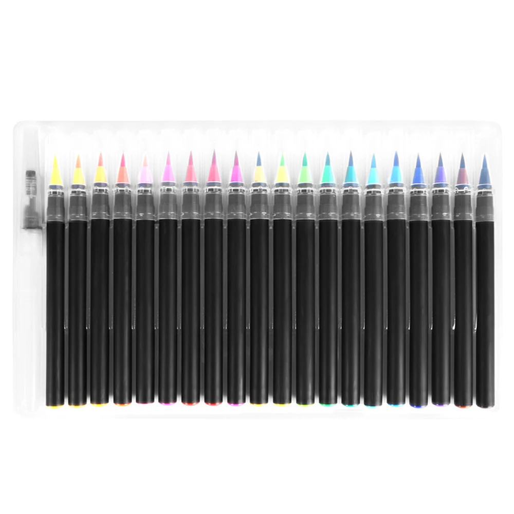 

20 Colors/Box Soft Head Watercolor Pen Brush Creative Calligraphy Pen Dipped In Water Color Brush Student Painting Stationery