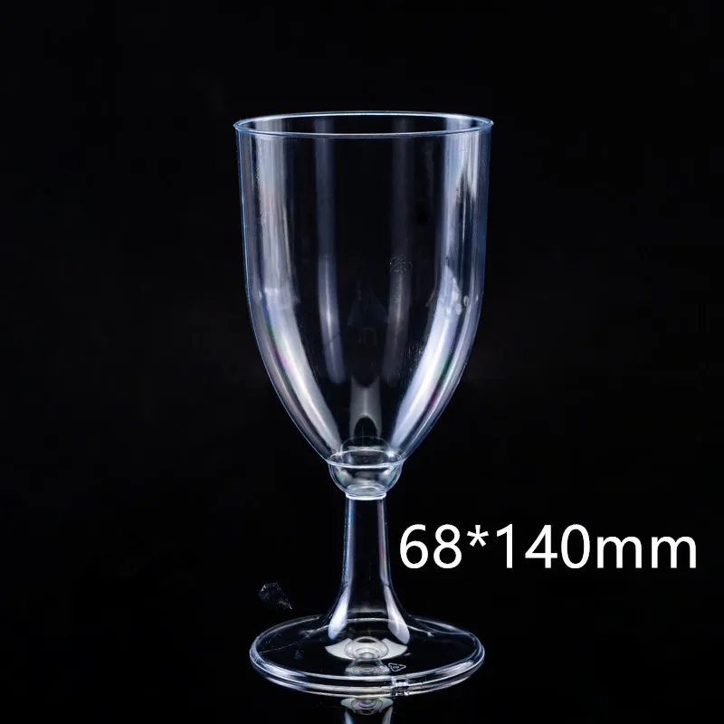 

10pcs High Quality Valentine's Day Cake Decoration Goblet Wine Glass Ice Cream Dessert Plastic Cups Birthday Party Dress Cup