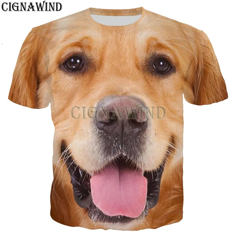 Новое поступление футболка для мужчин и женщин Хаски золотистый ретривер Аляска