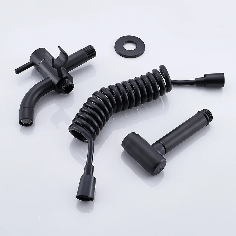 Матовый черный смеситель для ванной комнаты кран душа мойка угловой клапан