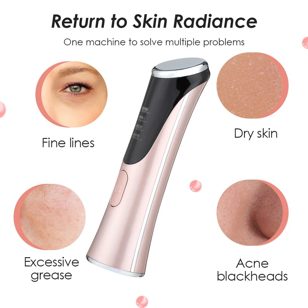 

Micro Current Multifunctional Beauty Instrument Hot Cold Facial Rejuvenation Importing Machine Facial Massager Firm Skin