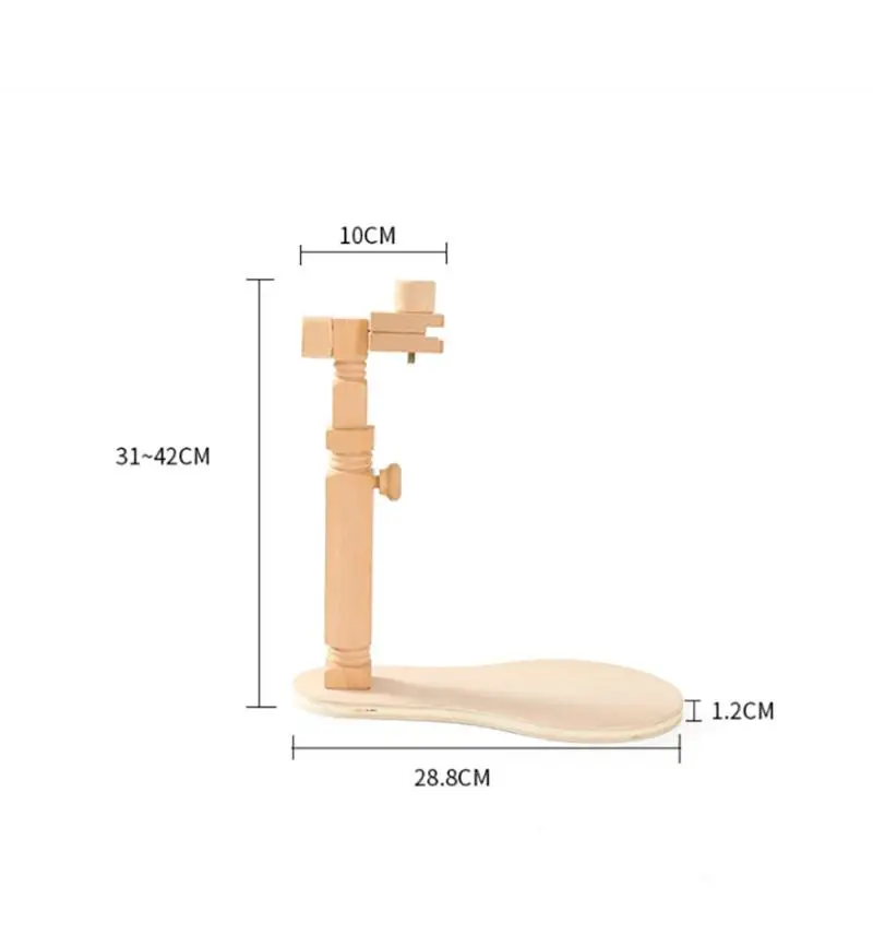

Circle Adjustable Wood Embroidery Stand Hoop Cross Stitch Ring Frame Embroidery Tools 31- 42cm Height Sewing Accessories
