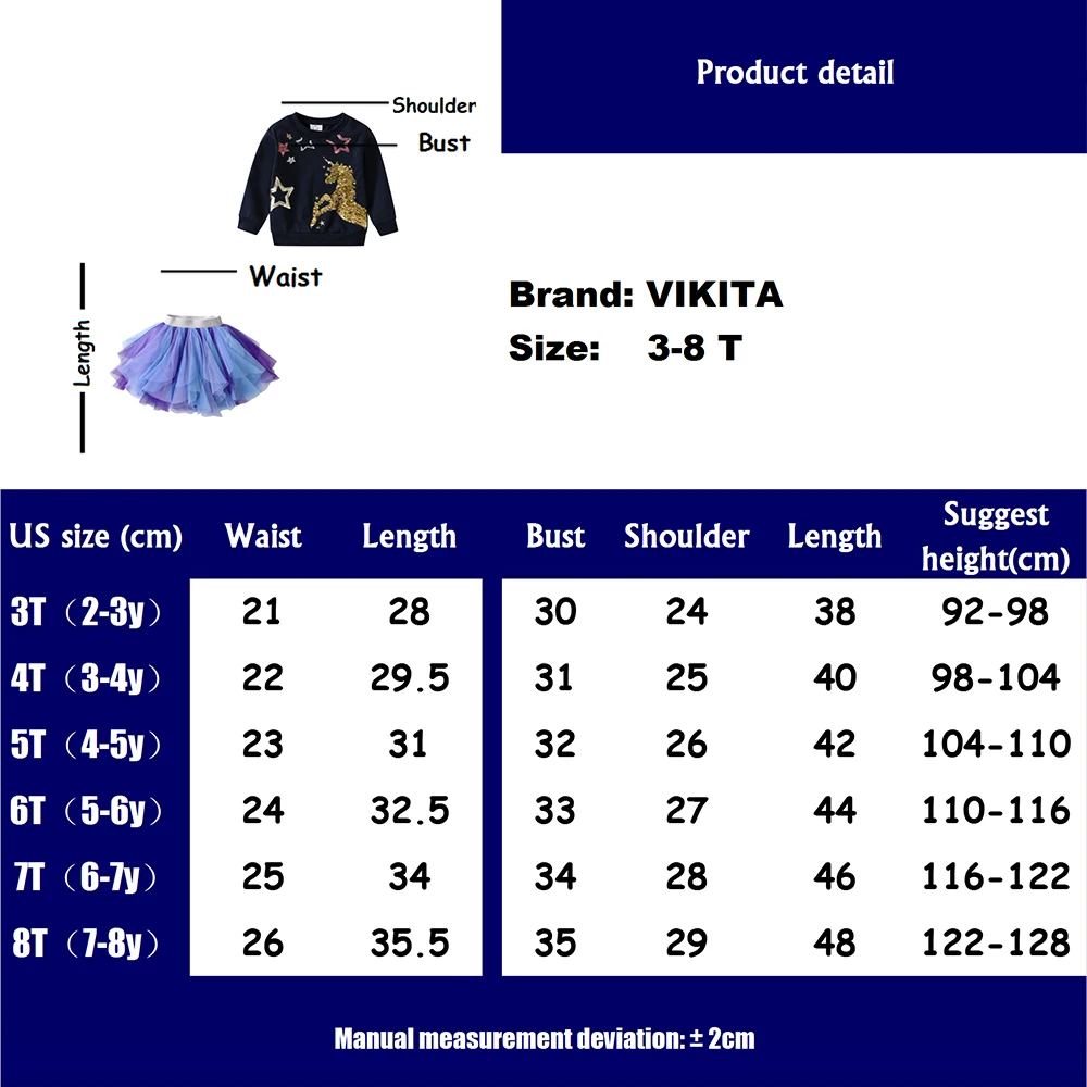 VIKITA/осенне-весенние комплекты одежды для девочек свитер с длинными рукавами и