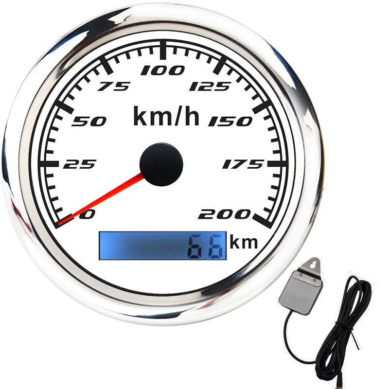 Новый цифровой GPS измеритель скорости 85 мм нержавеющая сталь Безель скорость